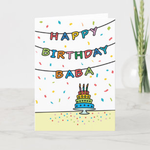 Birthday Kaart voor Baba