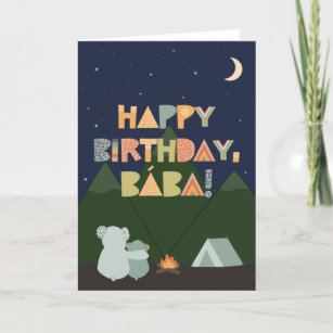 Birthday Kaart voor Bába