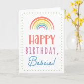 Birthday Kaart voor Babcia (Gele Bloem)