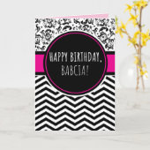 Birthday Kaart voor Babcia (Gele Bloem)
