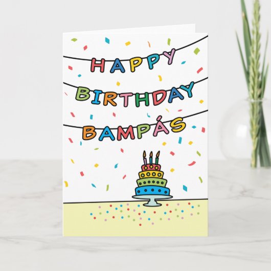Birthday Kaart voor Bampás (Voorkant)