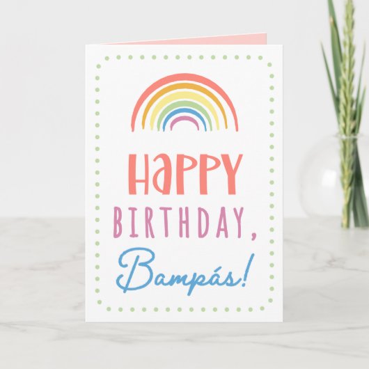 Birthday Kaart voor Bampás (Voorkant)