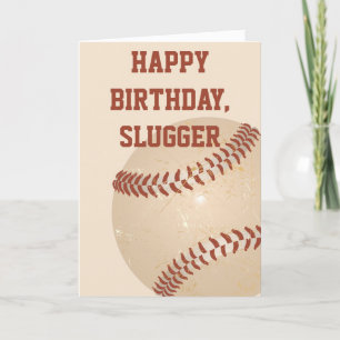 Birthday-kaart voor Baseball-spelers en ventilator Kaart