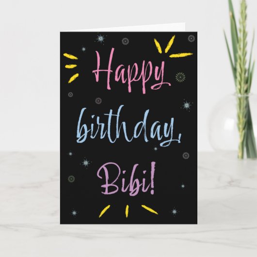 Birthday Kaart voor Bibi (Voorkant)