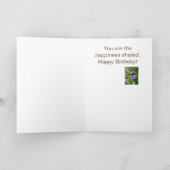 Birthday-kaart voor blauwe Pansies Kaart (Binnen)