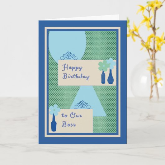 Birthday Kaart voor Boss (Gele Bloem)