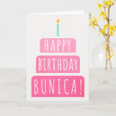 Birthday Kaart voor Bunica (Gele Bloem)