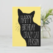 Birthday Kaart voor Cat Lover - Crazy Cat Lady (Staand voorkant)