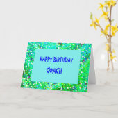 Birthday Kaart voor coach (Gele Bloem)