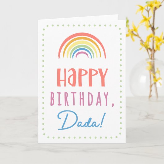 Birthday Kaart voor Dada (Gele Bloem)