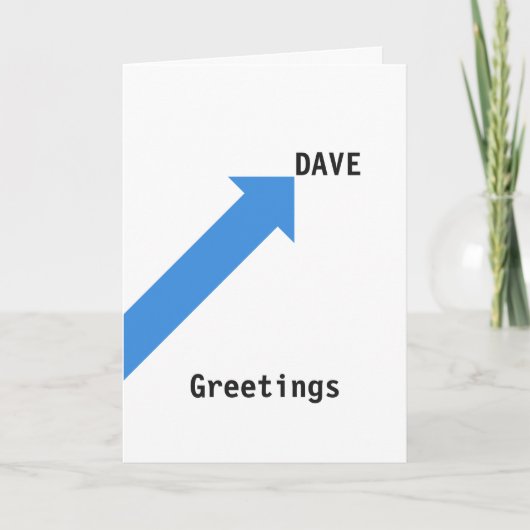 Birthday-kaart voor DAVE Kaart (Voorkant)