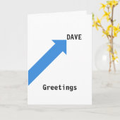Birthday-kaart voor DAVE Kaart (Gele Bloem)