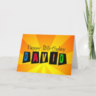 Birthday kaart voor David