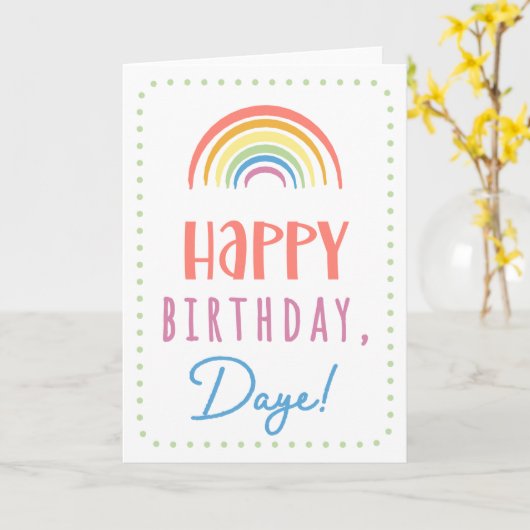 Birthday Kaart voor Daye (Gele Bloem)