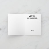 Birthday-kaart voor de bouw of het wegpersoneel kaart (Binnen)