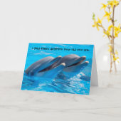 Birthday-kaart voor dolfijnen kaart (Gele Bloem)