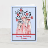 Birthday Kaart voor Drie zussen (Voorkant)