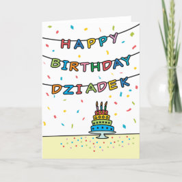 Birthday Kaart voor Dziadek