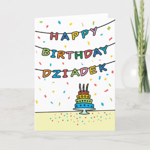 Birthday Kaart voor Dziadek