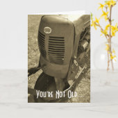 Birthday Kaart voor een oldtimer (Gele Bloem)