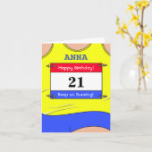 Birthday-kaart voor een runner kaart (Gele Bloem)