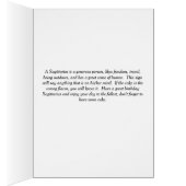 Birthday Kaart voor een Sagittarius met Arrow (Binnen (Rechts))