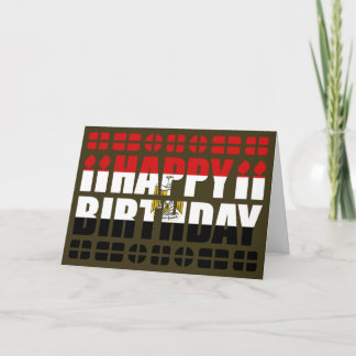 Birthday-kaart voor Egypte Kaart