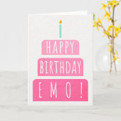 Birthday Kaart voor Emo (Gele Bloem)