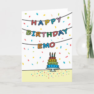 Birthday Kaart voor Emo