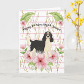 Birthday Kaart voor Engels Spanjaard (Gele Bloem)