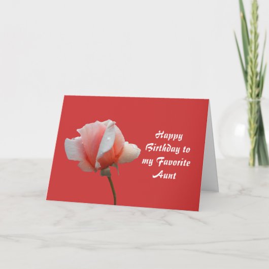 Birthday Kaart voor favoriete tante (Voorkant)