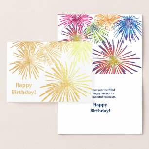 Birthday-kaart voor Fireworks Design Folie Kaarten