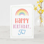 Birthday Kaart voor Fu (Gele Bloem)