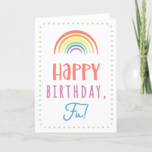 Birthday Kaart voor Fu
