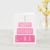 Birthday Kaart voor G-Ma (Gele Bloem)