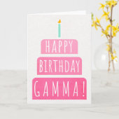 Birthday Kaart voor gamma (Gele Bloem)
