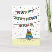 Birthday Kaart voor Gams (Voorkant)