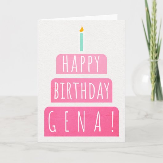 Birthday Kaart voor Gena (Voorkant)