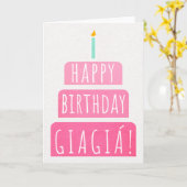 Birthday Kaart voor Giagiá (Gele Bloem)