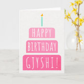 Birthday Kaart voor Gjyshi (Gele Bloem)