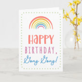 Birthday Kaart voor Gong Gong (Gele Bloem)