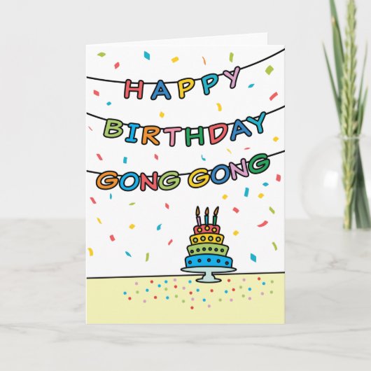 Birthday Kaart voor Gong Gong (Voorkant)