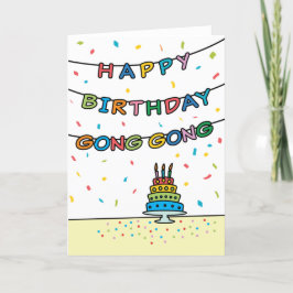 Birthday Kaart voor Gong Gong