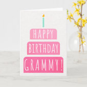 Birthday Kaart voor Grammy (Gele Bloem)