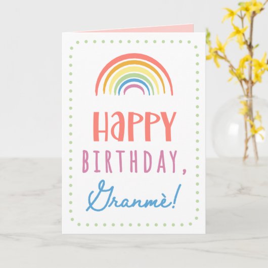 Birthday Kaart voor Granmè (Gele Bloem)