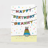 Birthday Kaart voor Granny (Voorkant)