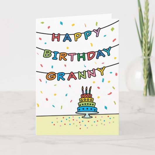 Birthday Kaart voor Granny (Voorkant)