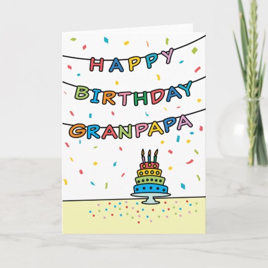 Birthday Kaart voor Granpapa (Voorkant)