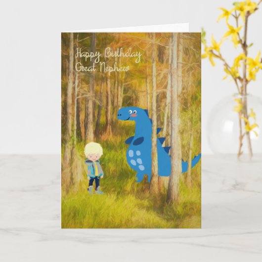 Birthday Kaart voor Great Nephew (Gele Bloem)