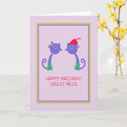 Birthday Kaart voor Great Niece (Gele Bloem)